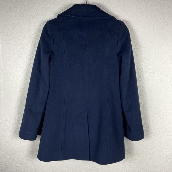 Fleurette Double Breasted 100% Wool Peacoat in Midnight Navy Blue Sz 2 - Picture 2 of 13